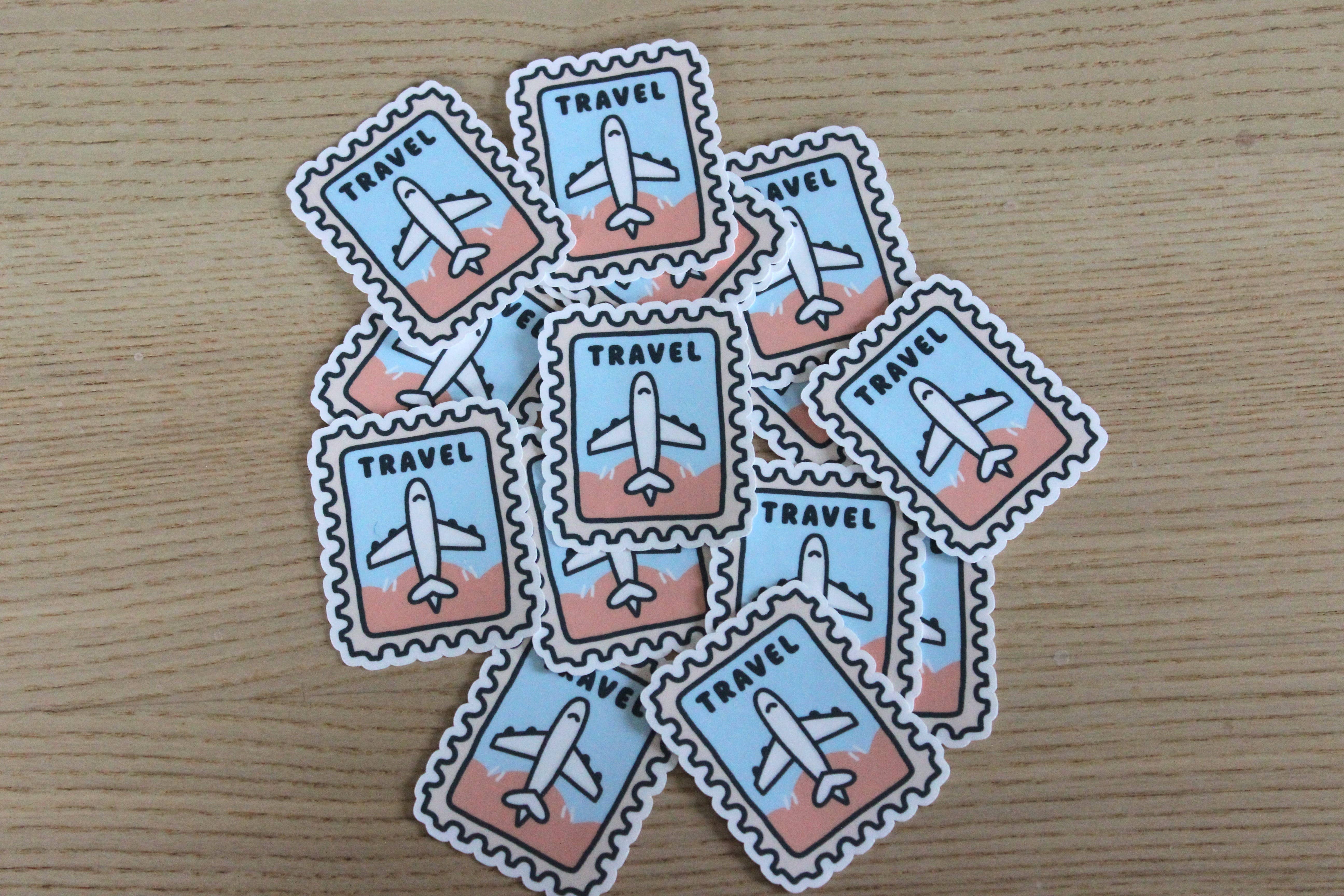 x The Fancy Firefly - Wholesale Sticker - Reisstempel – Waterdichte Uitgesneden Sticker1