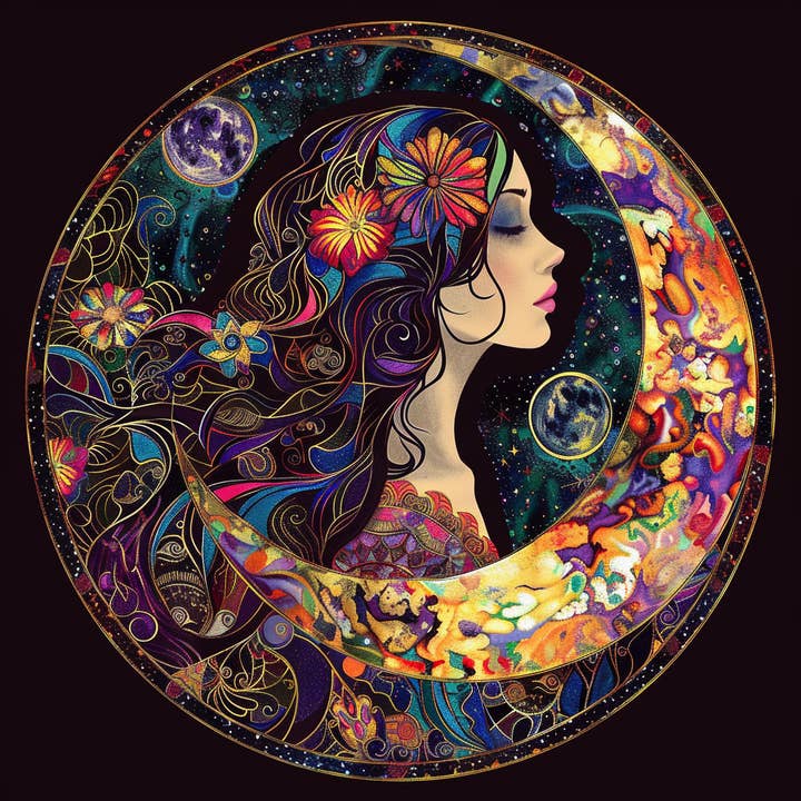 DIY Original Artwork Chase The Moon Print for wholesale by Bodhi Leaf Market