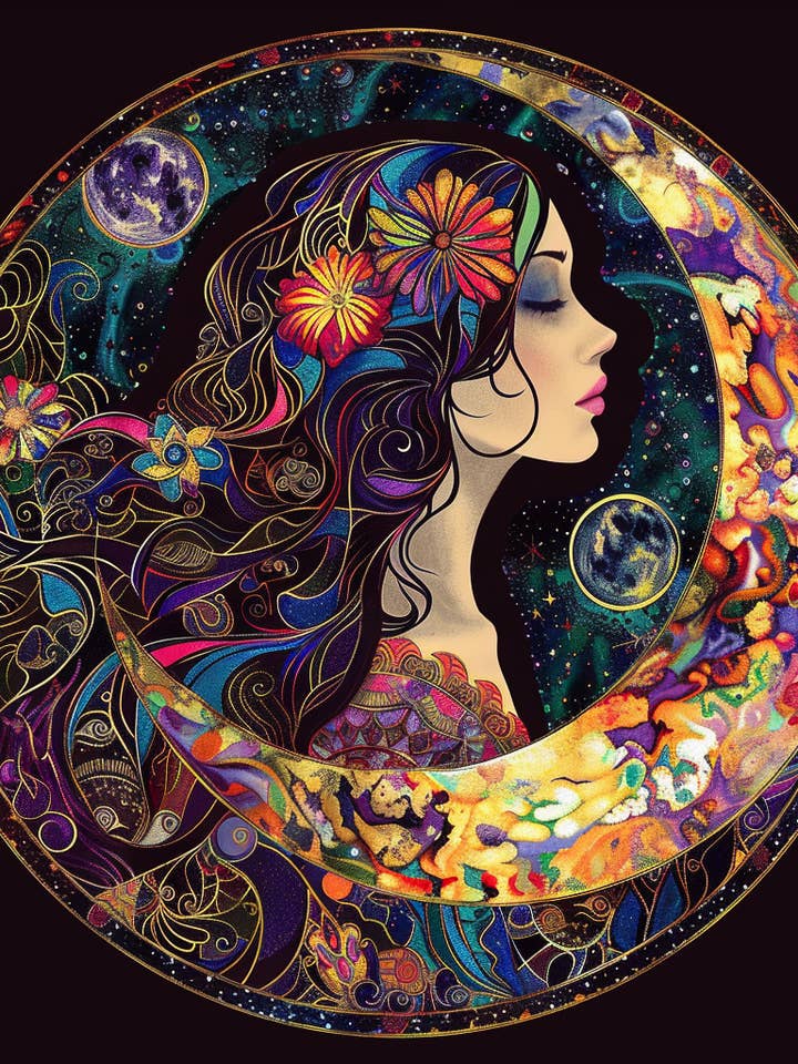 DIY Original Artwork Chase The Moon Print for wholesale by Bodhi Leaf Market