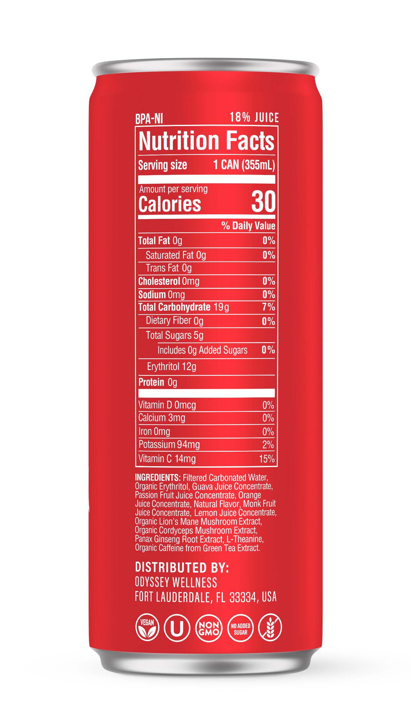 Odyssey Elixir - Wholesale Elixir - Passion Fruit Orange/Guava - Odyssey Functional Energy(85mg)2