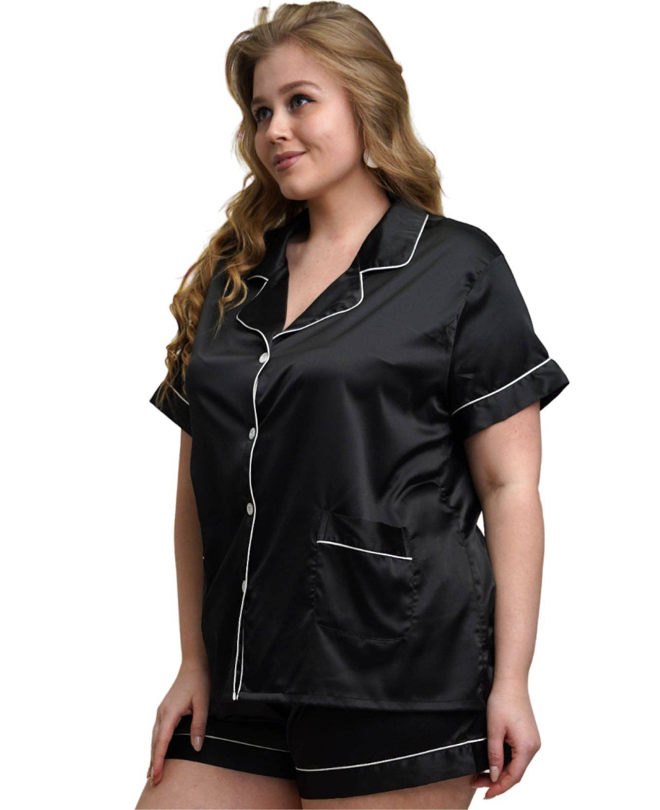 Taniri - Wholesale Sleepwear Set - Women's - ASHLEY SHORT MATTE SATIN PAJAMAS41