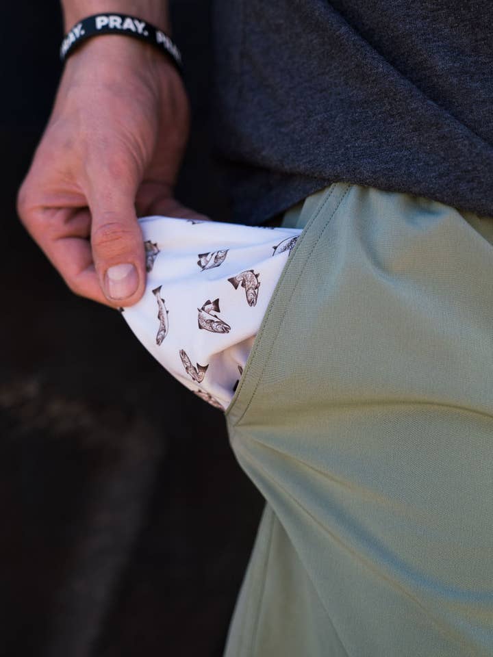 Everyday Short - Light Sage - Fish Toss Pocket for wholesale on Faire