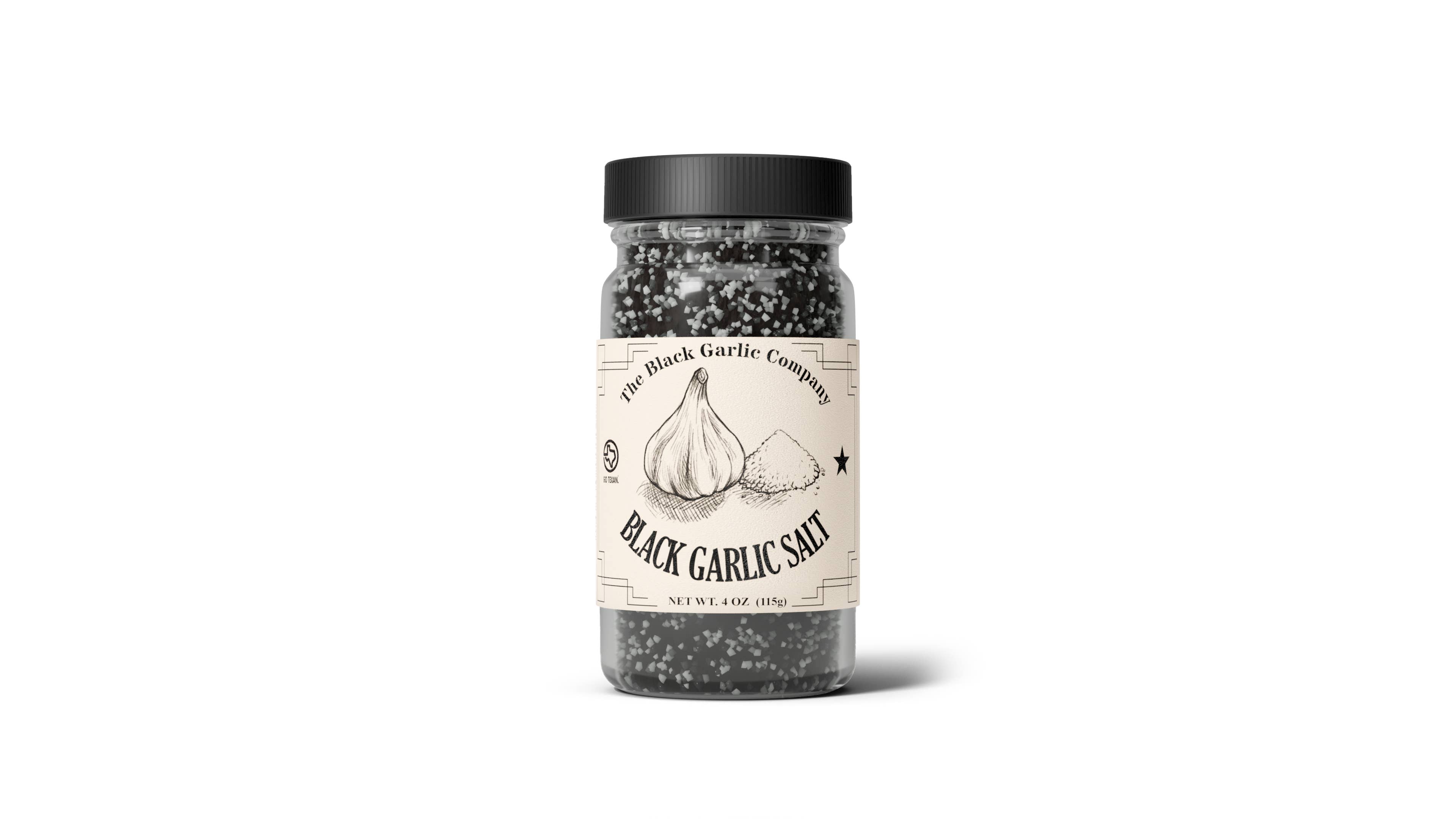 The Black Garlic Company - Wholesale Salt - Black Garlic Salt 4 oz Jar