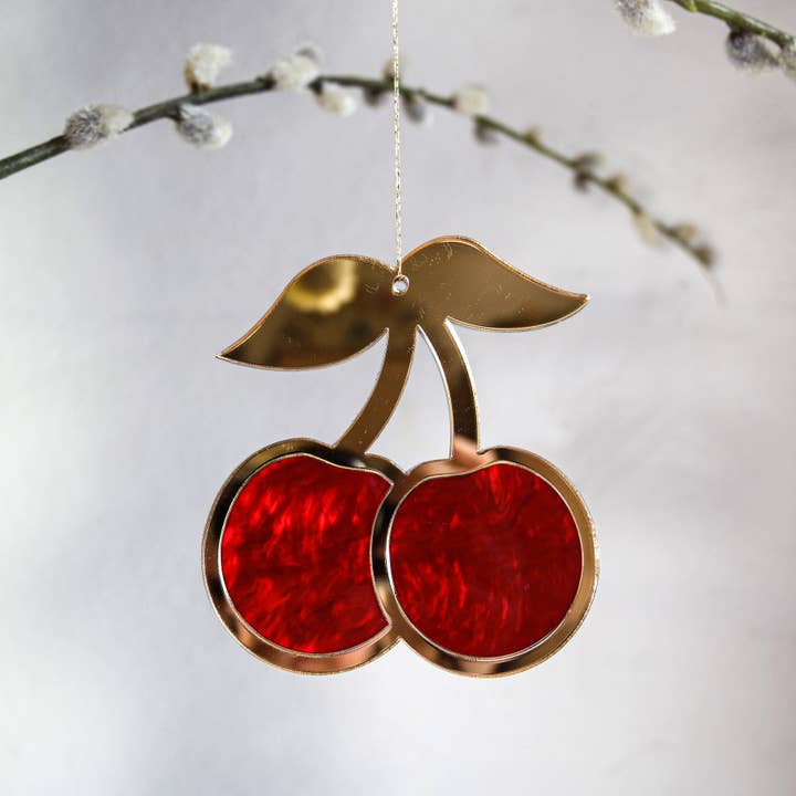 Cherries Decorations for wholesale by Suzanne Oddy Design Limited
