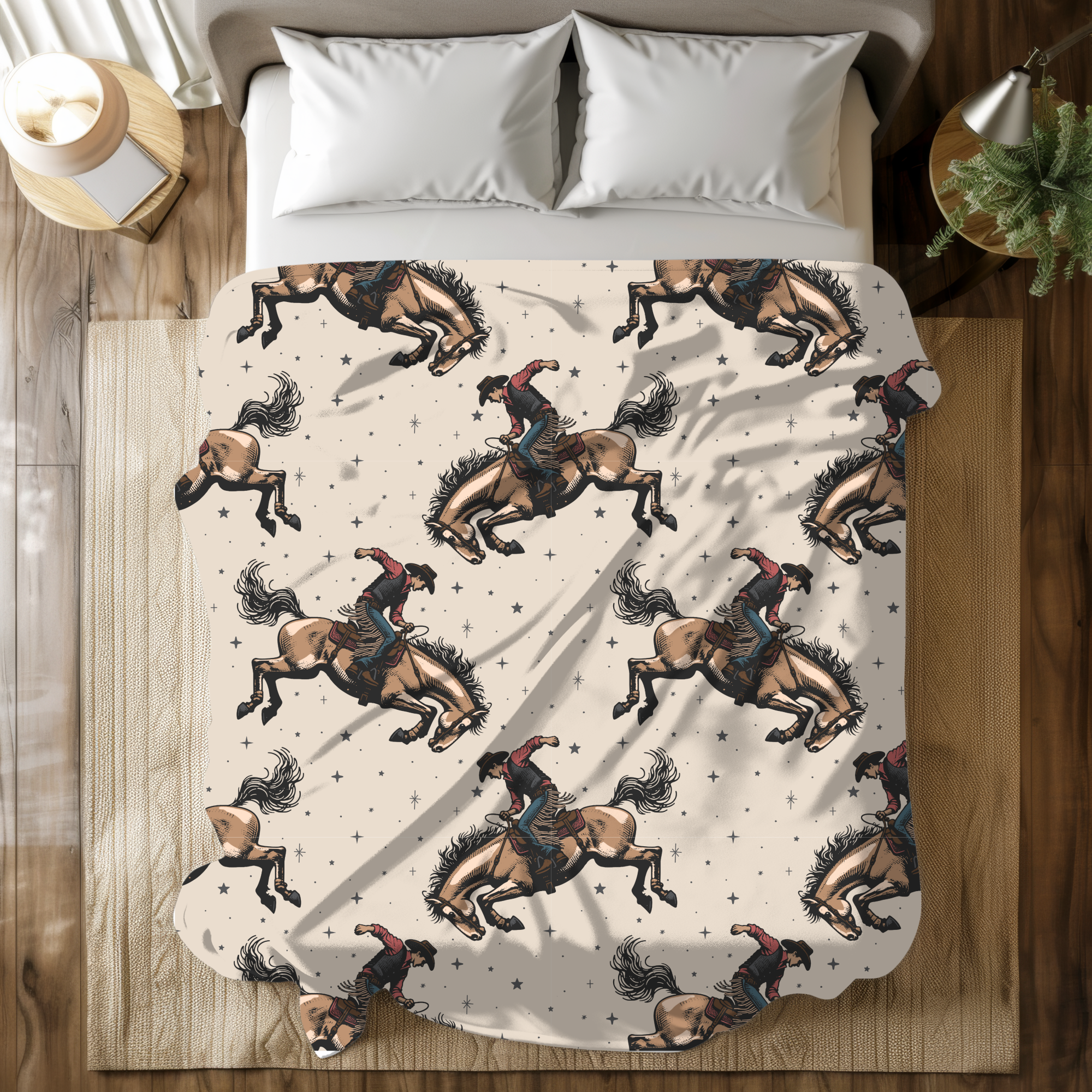 Rufflеѕ & Bоwtіеѕ - Affordable Boys & Girls Clothing - Wholesale Bedding Blanket - Kids & Baby - Boys Bucking Bronco Western Baby Nursery Blanket 30X40 4