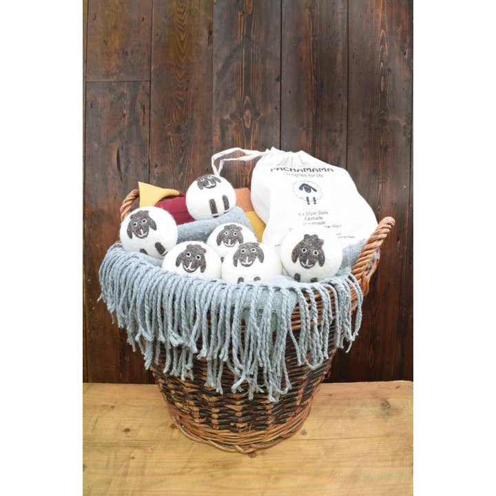 Un colore Set di 6 Palline Asciugatrici in Lana Infeltrita Big Sheep in un Sacchetto in vendita all'ingrosso su Faire