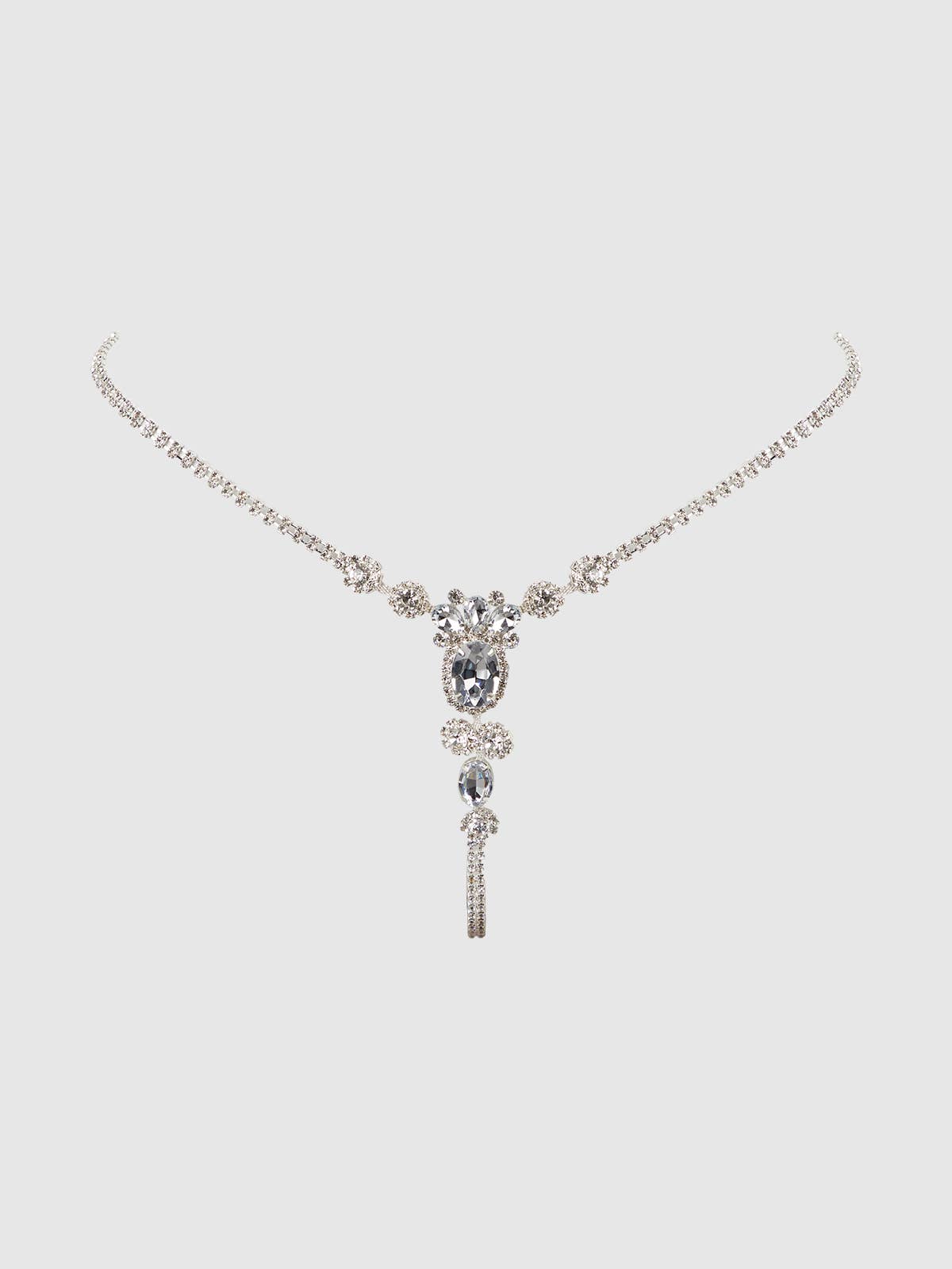 SILVER ORNATE RHINESTONE G-STRING for wholesale on Faire3