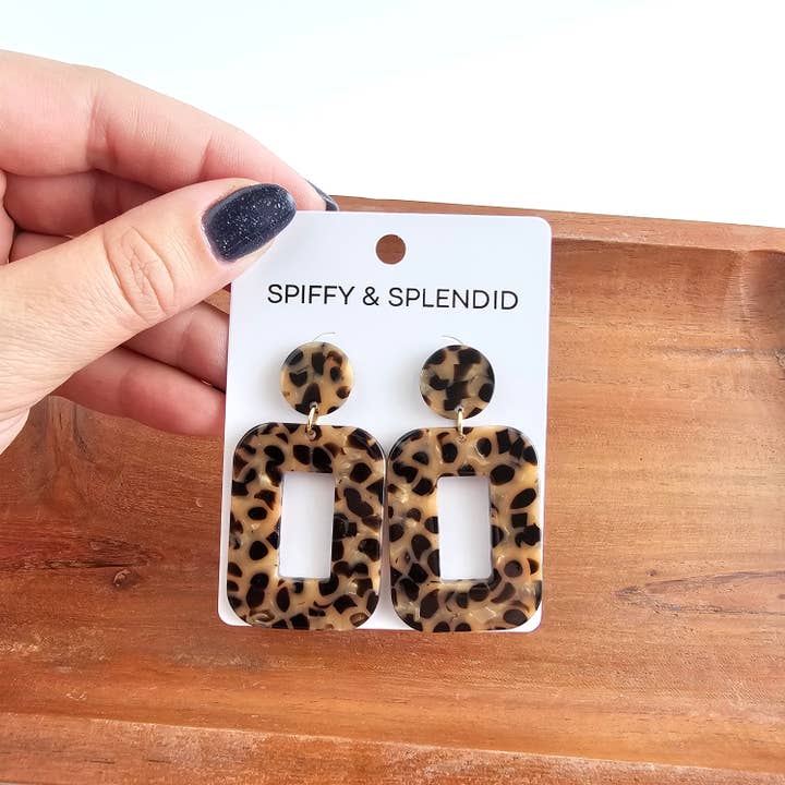 Spiffy & Splendid - Wholesale Dangle Earrings - Margot Earrings - Cheetah // Jewelry, Earrings, Fall8