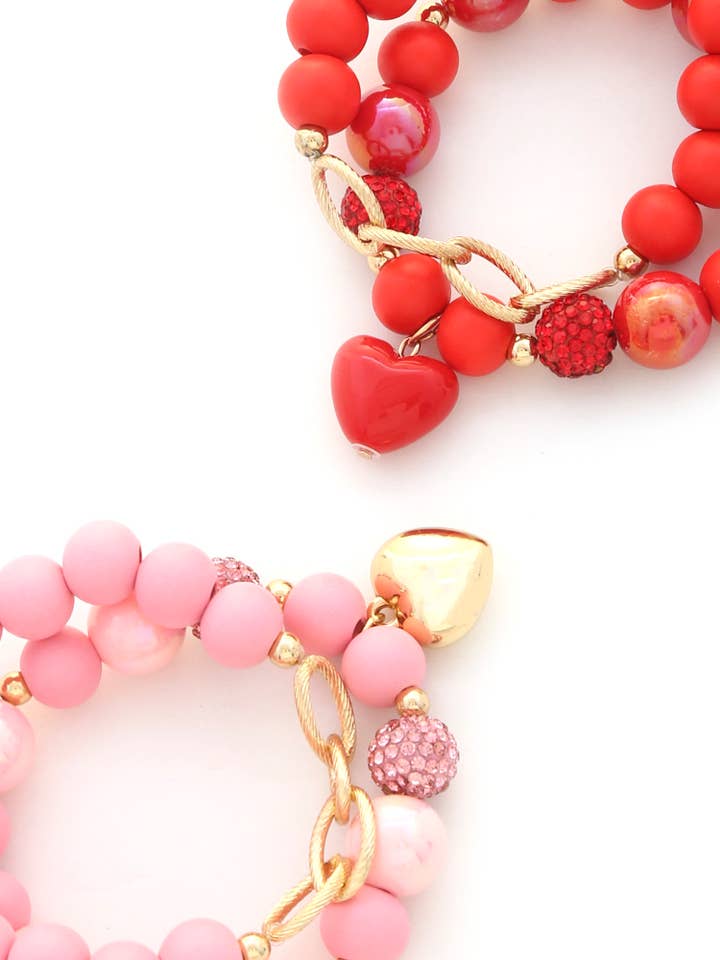 MULTI BALL BEAD STERTCH BRACELET RLB-2644 for wholesale by anbfashion