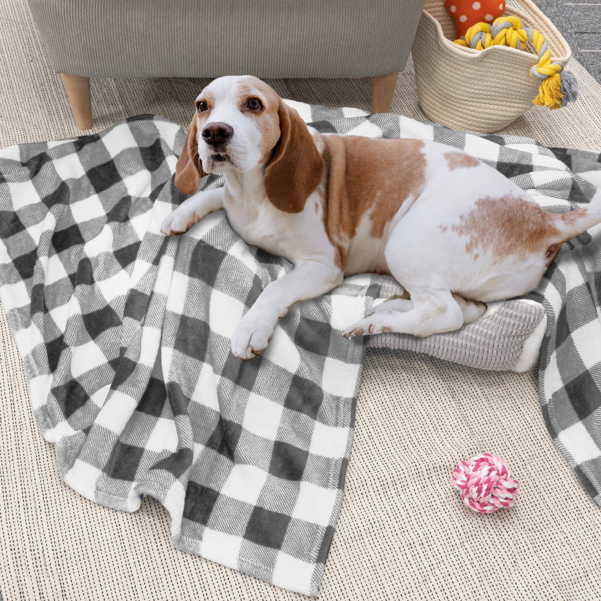 Pavilia – Engroshandel Tæppe – Rutemønstret fleeceplaid i microfiber10