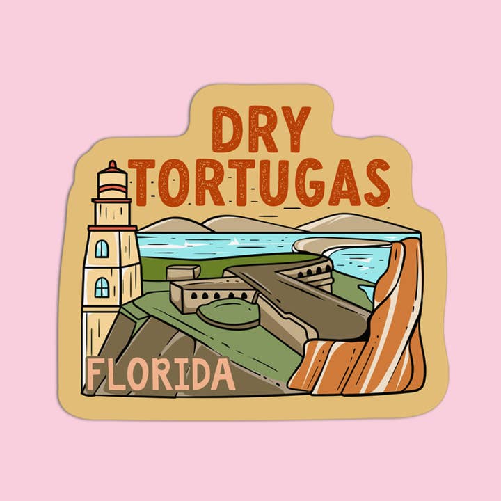 Girls Printing House - Wholesale Sticker - State Park FL Dry Tortugas Vinyl Textured Sticker1