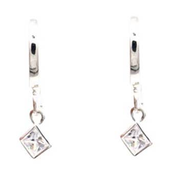 DIAMANT FORM CZ HUGGIE ER SØLV/KLAR for engroshandel hos Fabienne