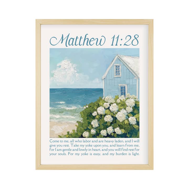 Faith Collection Wall Art Matthew 11:28 11x14 for wholesale by Eccolo