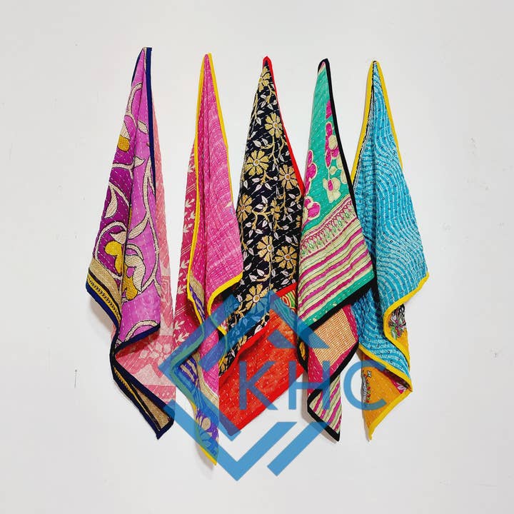Wholesale Mix Assorted Vintage Kantha Kitchen Towels for wholesale by KHC