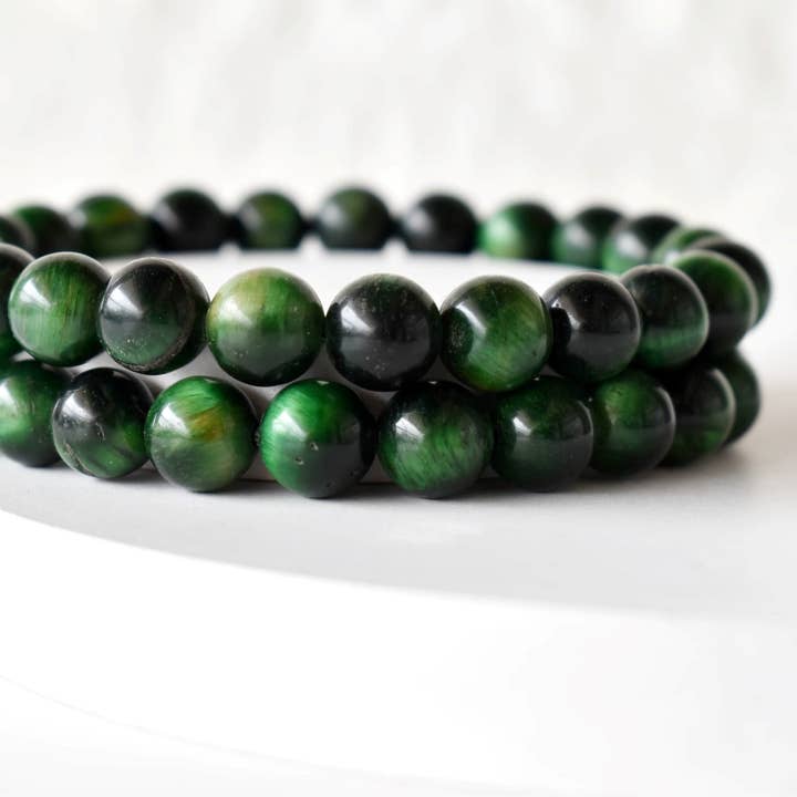 Soothing Crystals – Großhandel Perlenarmband – Heilungsarmband | Tigerkatzenauge grüne Edelsteinarmbänder