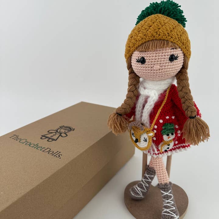Handmade Doll Carol for wholesale by THE CROCHET DOLLS LIMITED