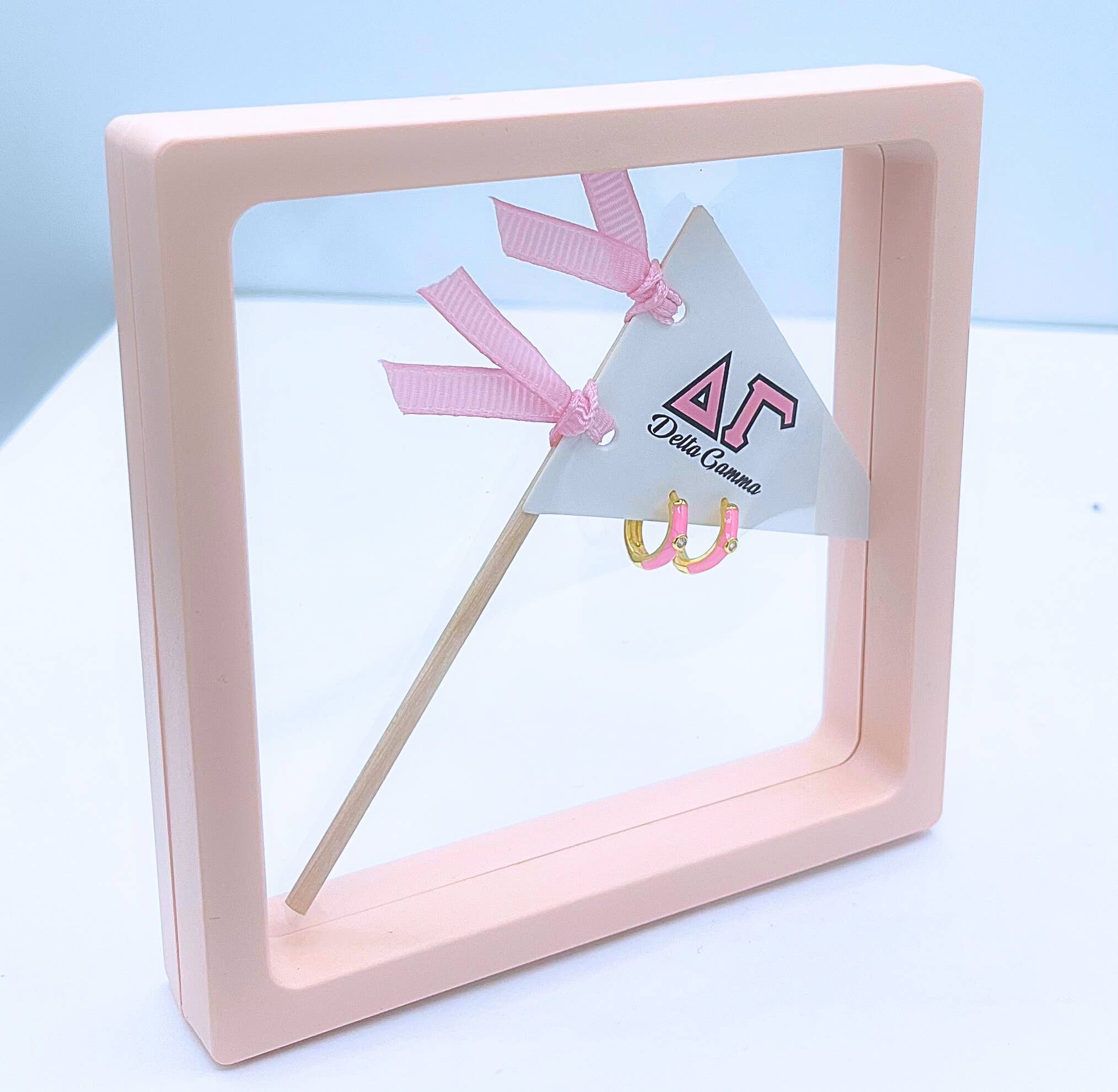 Color Shout - Vente Petits anneaux - Cerceaux Huggie Delta Gamma roses2