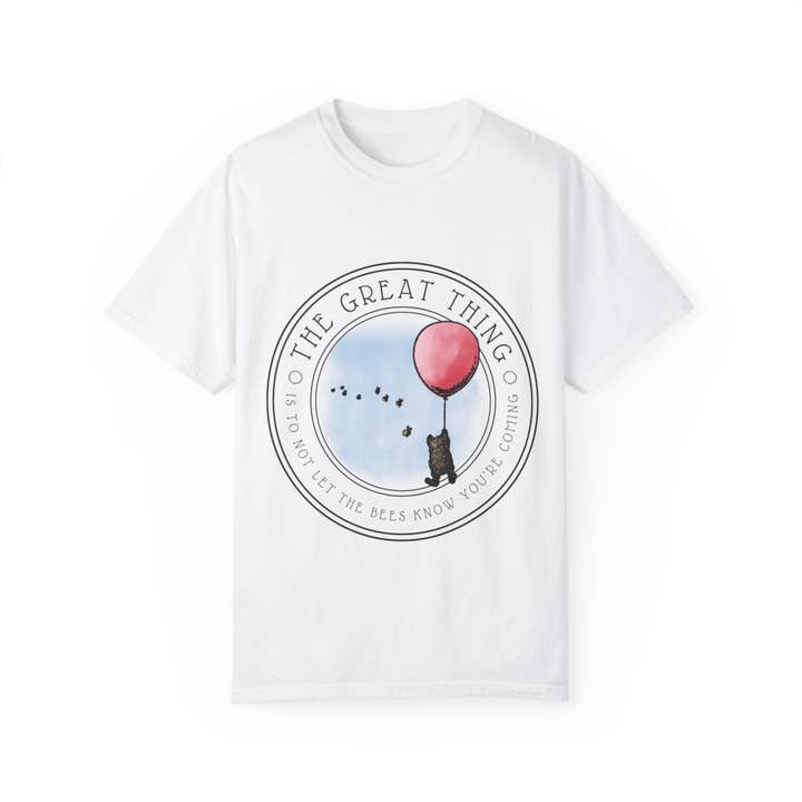 Classic Winnie the Pooh Literary T-shirt, A A Milne Quote The Great Thing, Bookish Gift for Book Lover, Bookworm for wholesale by Terry Heath Art