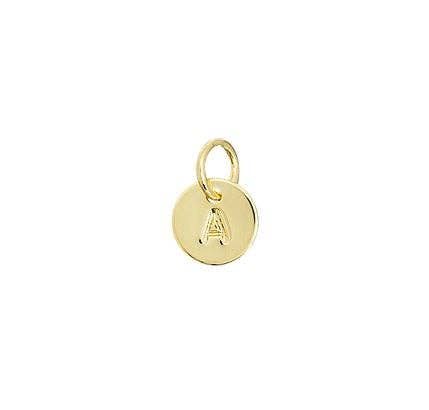 GoldFi – wholesale Individual charm/pendant – Stamped Tiny Initial Letter Charm in 18k Gold Filled Complete Alphabet0