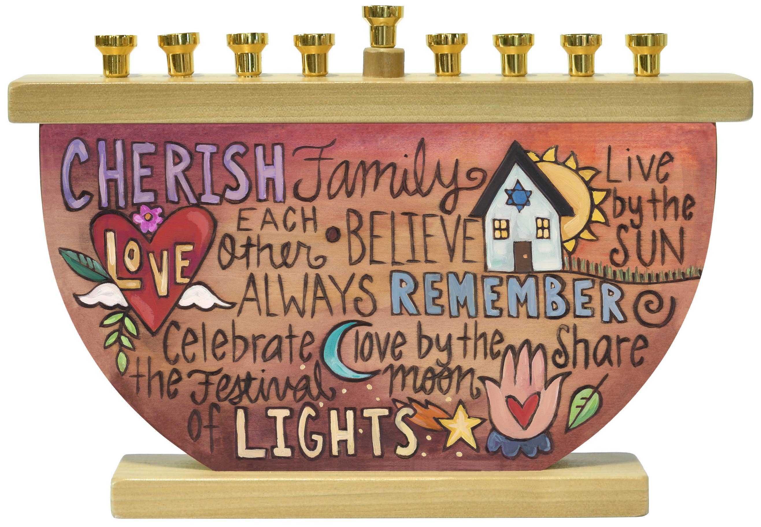 Sticks - Wholesale Picture Frame - "Kindle the Light"  Wooden Menorah1