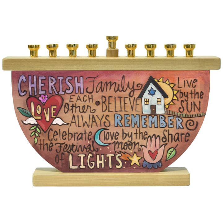 Sticks - Wholesale Picture Frame - "Kindle the Light" Wooden Menorah1