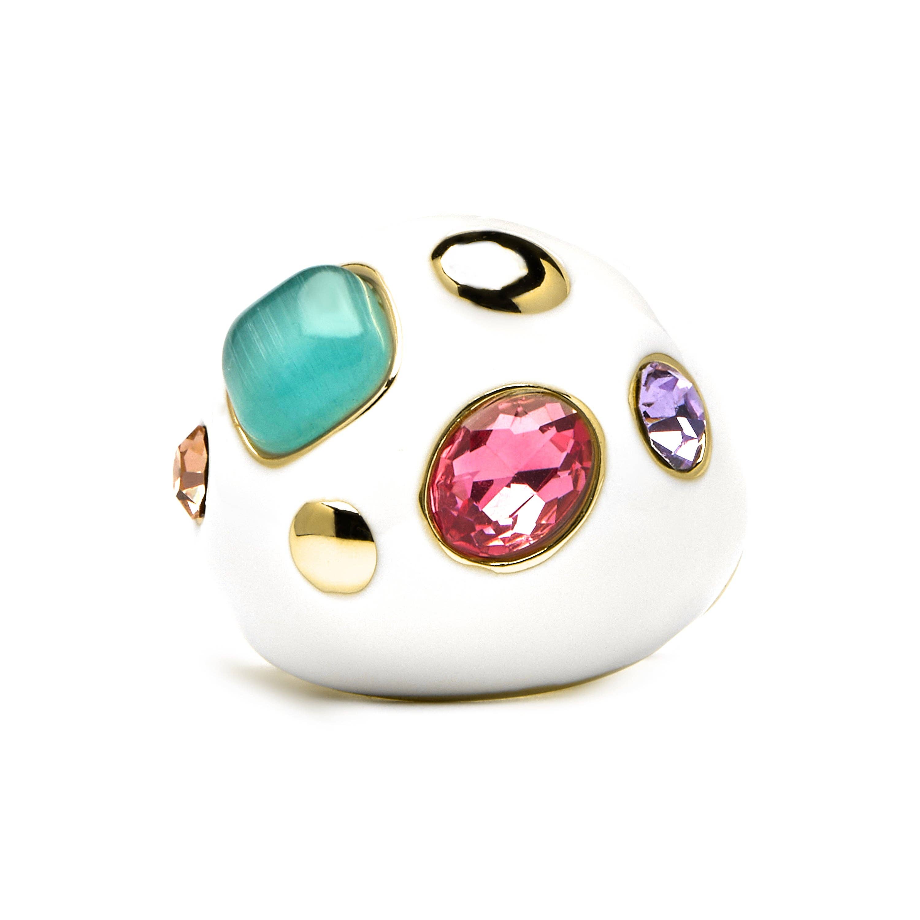 Luxenter - Wholesale Cocktail/Statement Ring - Anillo acabado en oro amarillo de 18k - Yever2