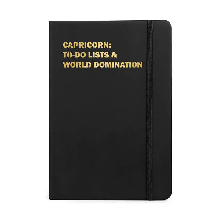 Journal d'astrologie drôle du Capricorne pour la vente par Crimson and Clover Studio