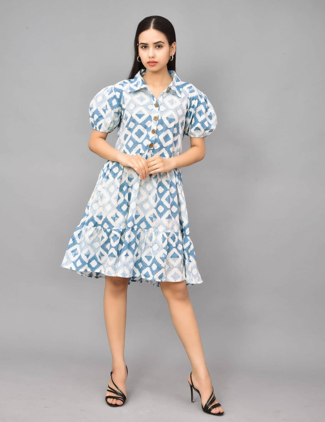 AMRANIS - Vente Robe – femme - Robe midi d'été en coton3