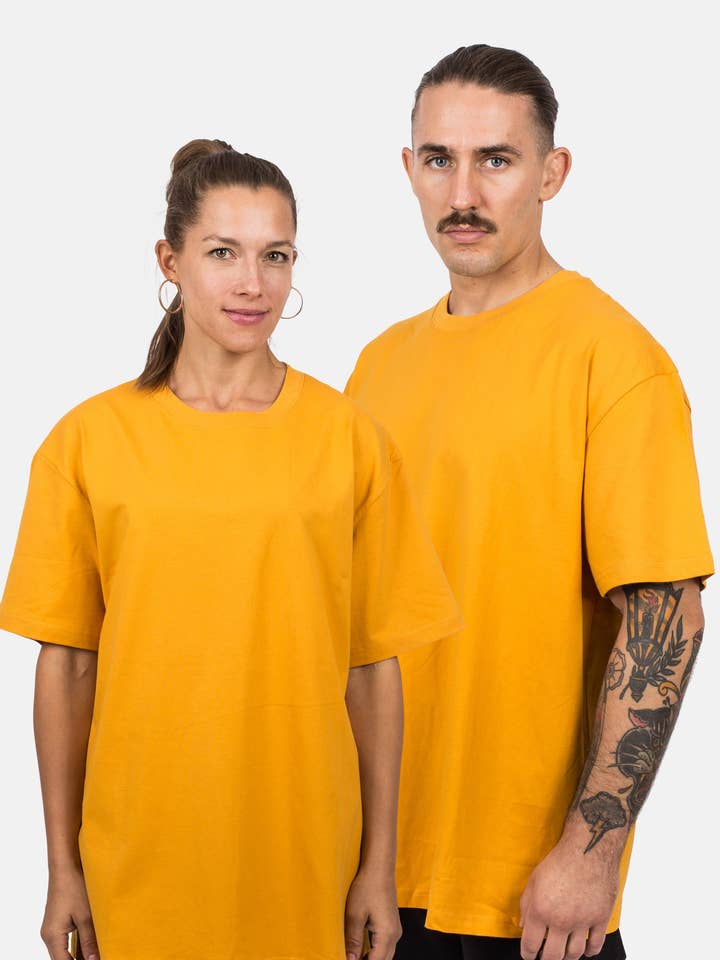 Camiseta extragrande - Mostaza para venta al por mayor de Blackskies