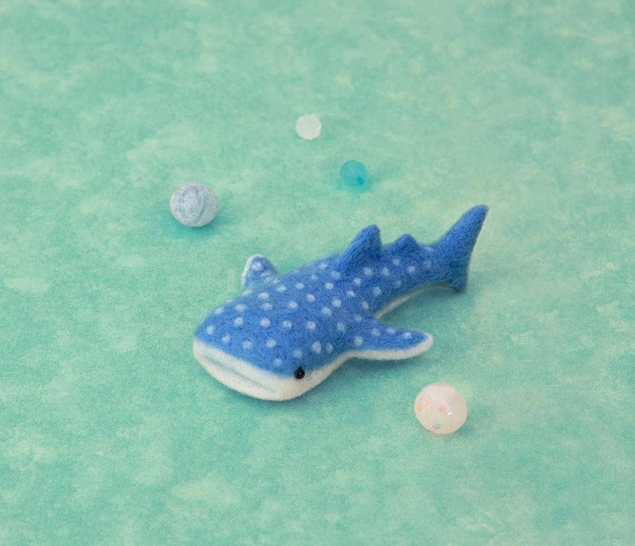 「FUNJI」In Japan - Wholesale DIY Craft Kit - DIY Whale Shark Needle Felting Kit: Japanese Wool Craft