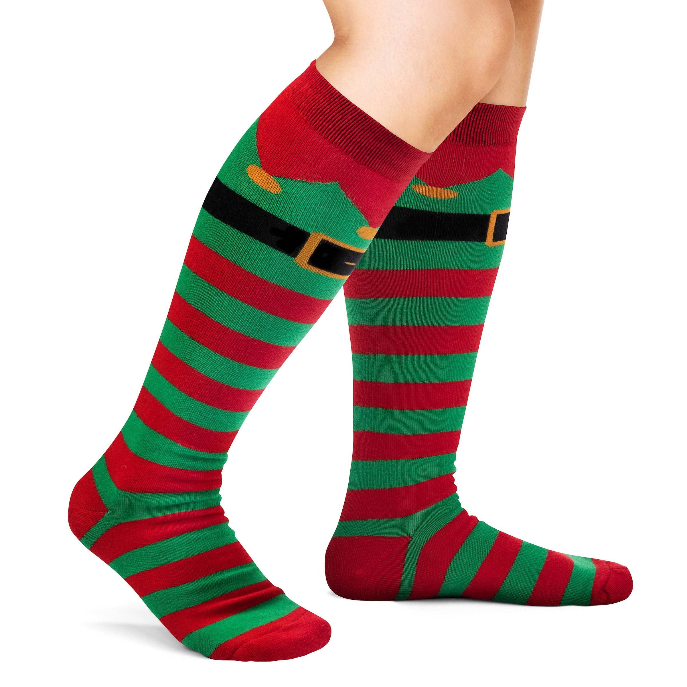 Lavley - Wholesale Socks - Women's - Santa & Elf Knee High Socks (2 Pack)3