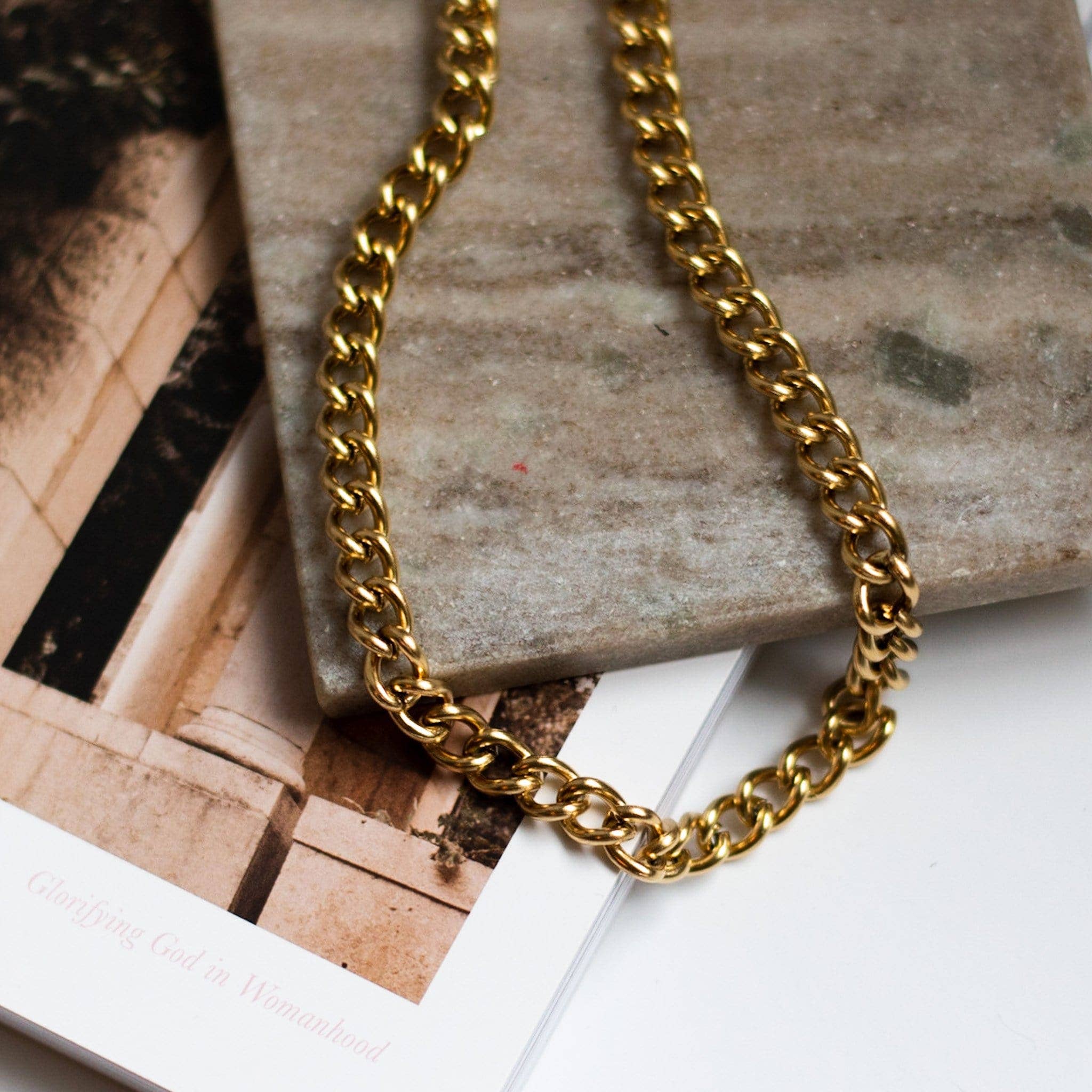 Sela Designs - Wholesale Link & Chain Necklace - Parker Necklace - on trend statement gold chain necklace1