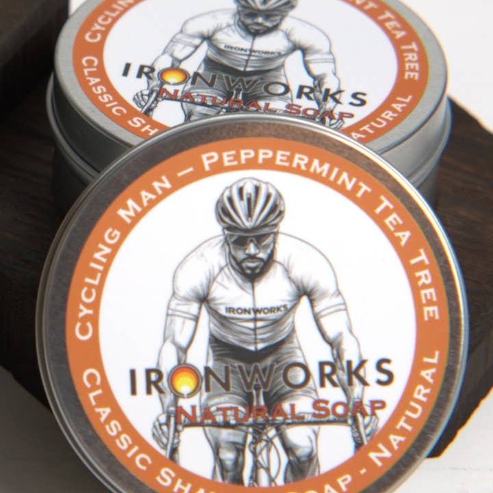 IRONWORKS Soap Company - Wholesale Shave Soap - Men's - Shaving Soap Cycling Man