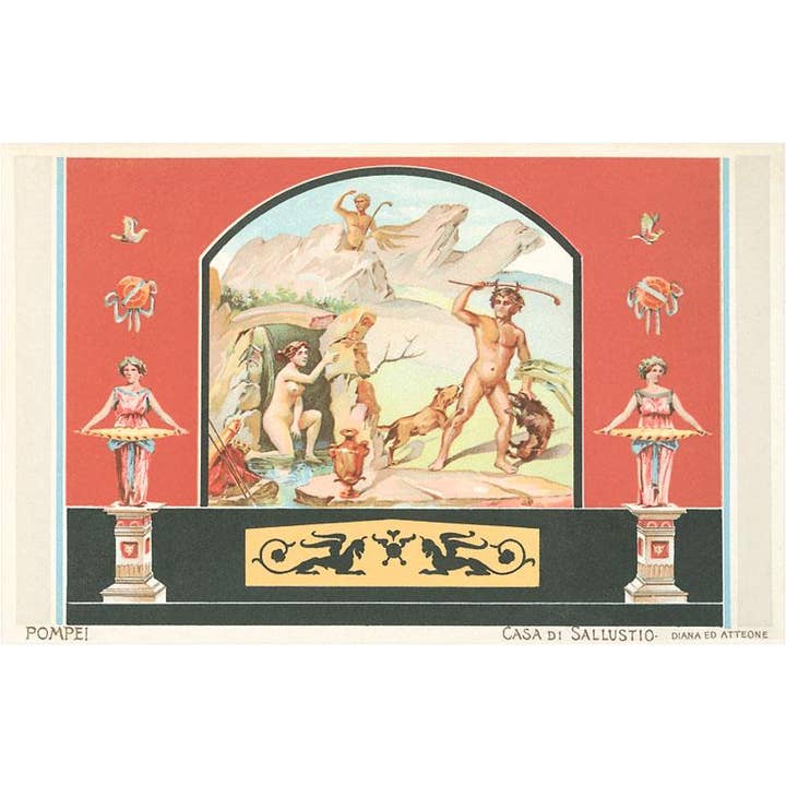 Found Image Press - Wholesale Sticker - Sticker KT-21 Pompeii Fresco of Diana and Acteon