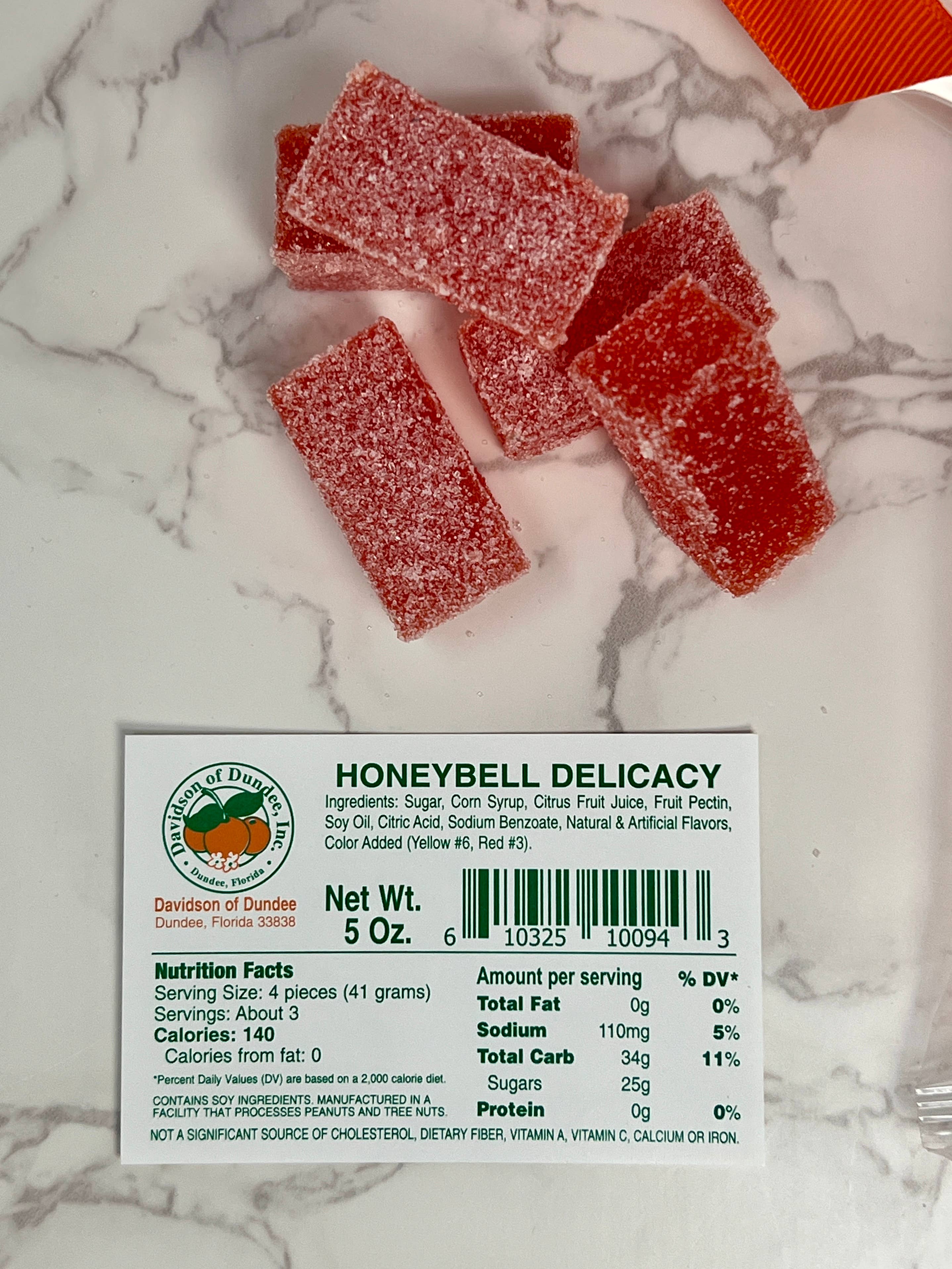 Davidson of Dundee Inc - Wholesale Gummy - Florida Citrus Candy, Honeybell Delicacy, 5oz Bag 2