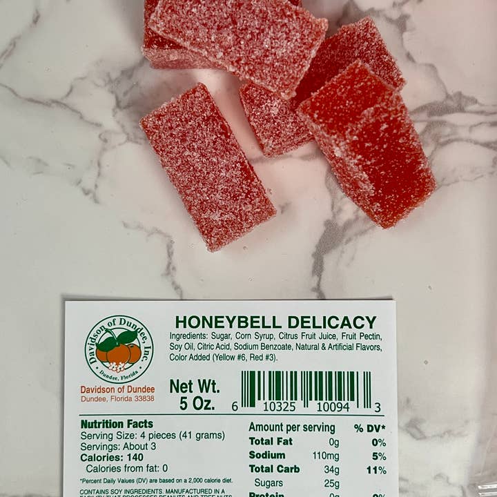 Davidson of Dundee Inc - Wholesale Gummy - Florida Citrus Candy, Honeybell Delicacy, 5oz Bag 2
