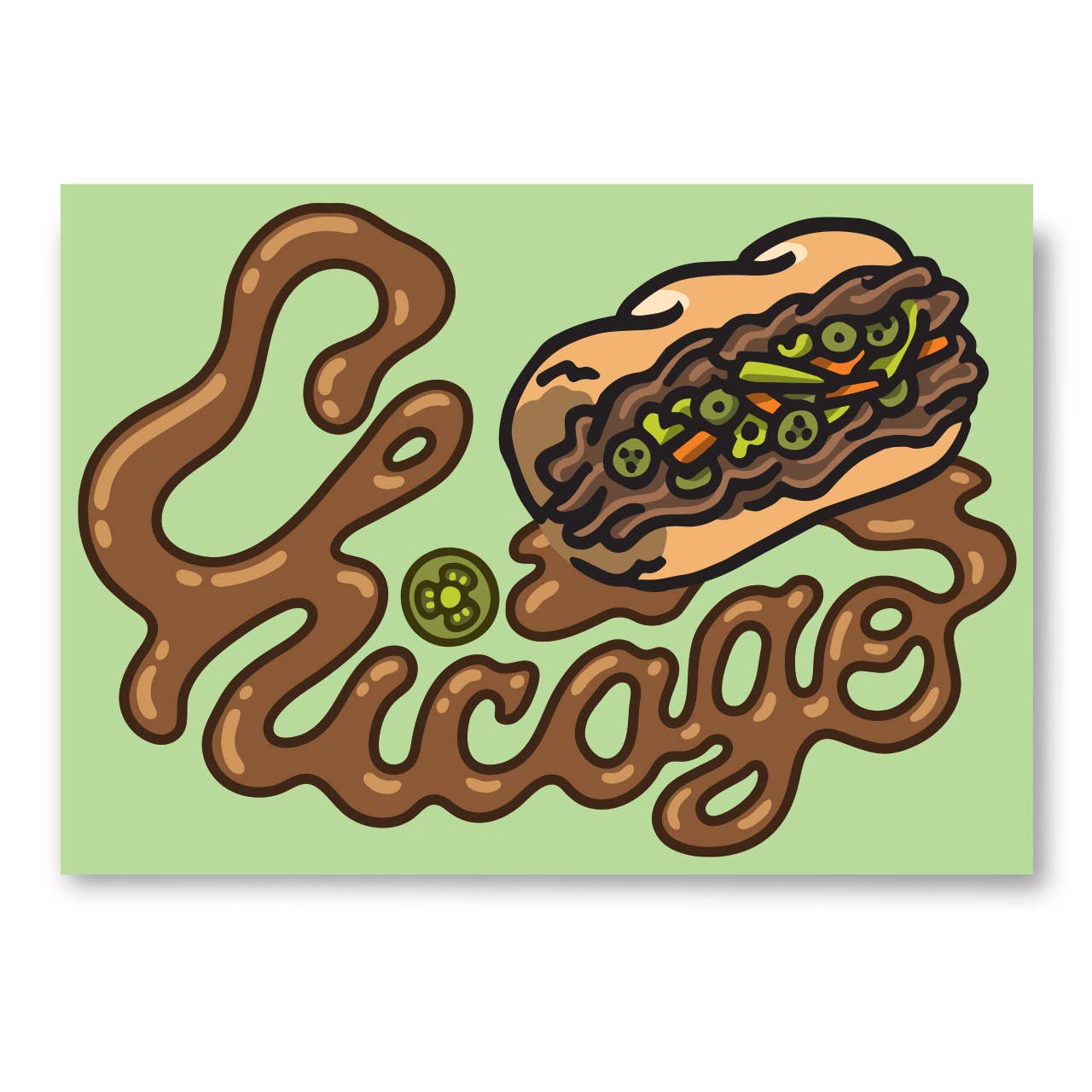 Transit Tees - Wholesale Postcard - Chicago Italian Beef - Postcard0