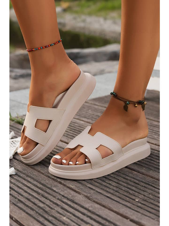 Little Daisy Closet - Wholesale Slides - Women's - LDC Cutout Design Open Toe Platform Slippers
