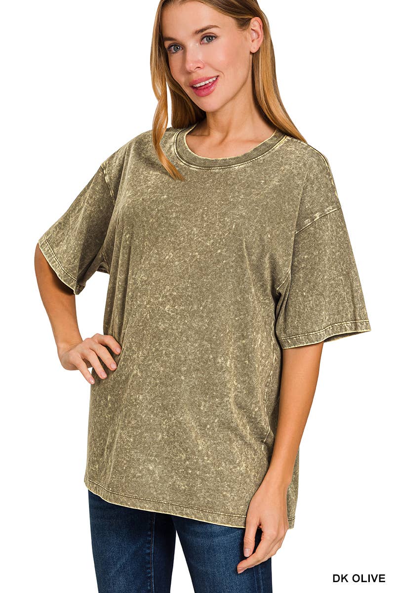 42POPS – wholesale T-shirt – women's – "._ SI-25351 Vintage Washed Short Sleeve Top As shown72