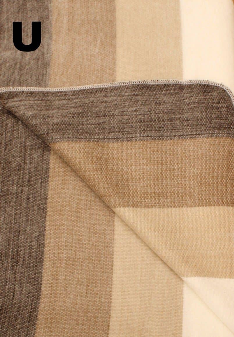 Choice Alpaca Products – wholesale Filtar – Alpacka Bed Filt - Randig37