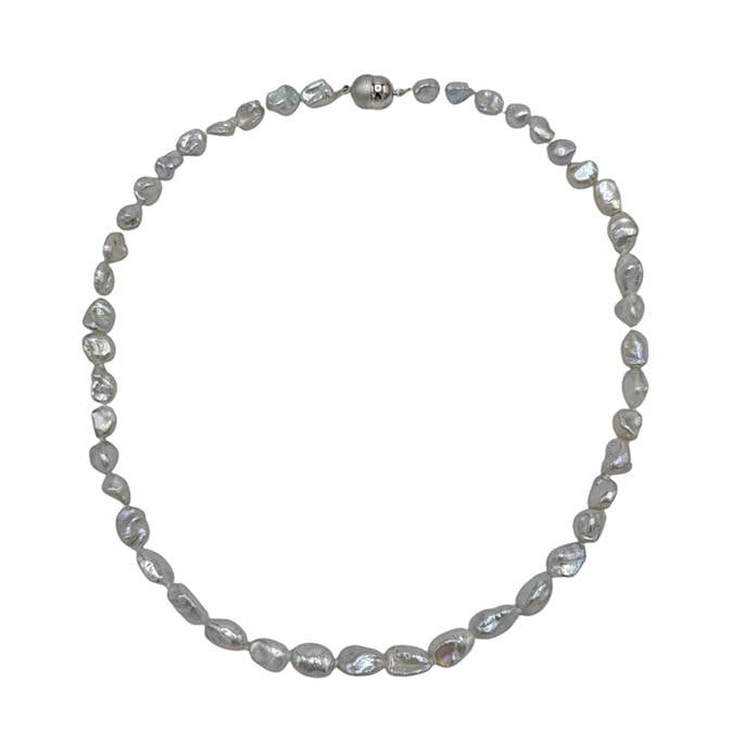 178-01-S| PRINCESS PEARL DELICATE NECKLACE (SILVER) for wholesale by Girl With A Pearl