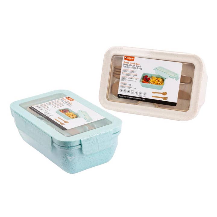 Luciano Gourmet - Wholesale Lunch Bag/Box - Luciano Gourmet Bento Lunch Box with Cutlery Set, 2 col.
