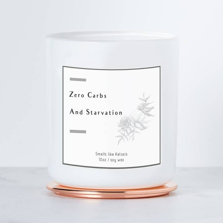 Calm Down Caren - Venta al por mayor Velas en tarros - Zero Carbs - Huele a cetosis - Vela de soja perfumada de lujo