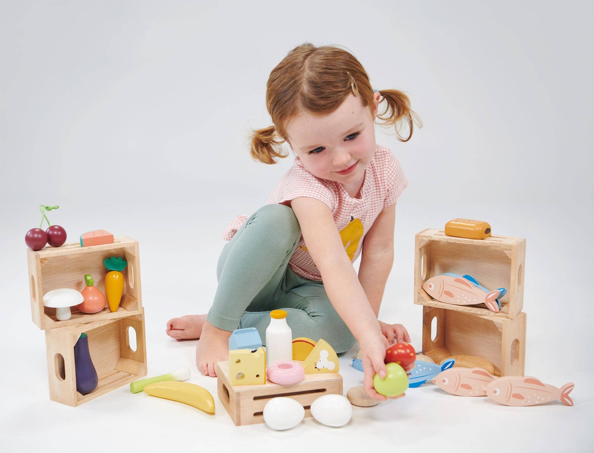 Mentari Toys - Wholesale Wood Toy - Kids - Kids' Dairy Crate Wood Toy with Eggs, Milk, and Cheese5