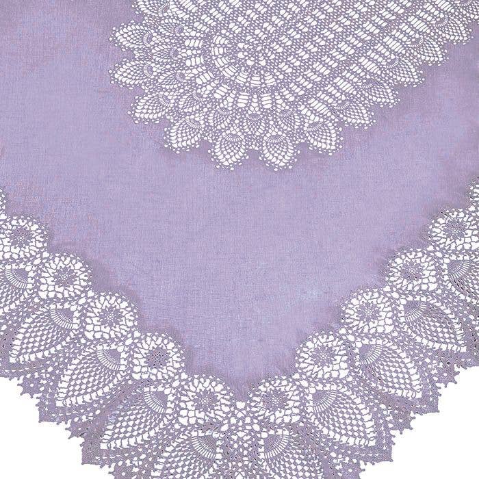 Toalha de Mesa Impermeável Vinil Malva Renda 150 x 264 cm por atacado de Fiorirà un giardino