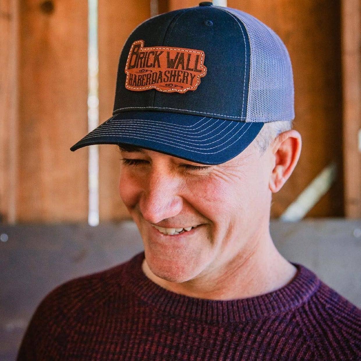 NDesigns Leather - Wholesale Trucker Hat - Unisex - Custom Logo Leather Patch Hat - Patches are sewn, not glued!15