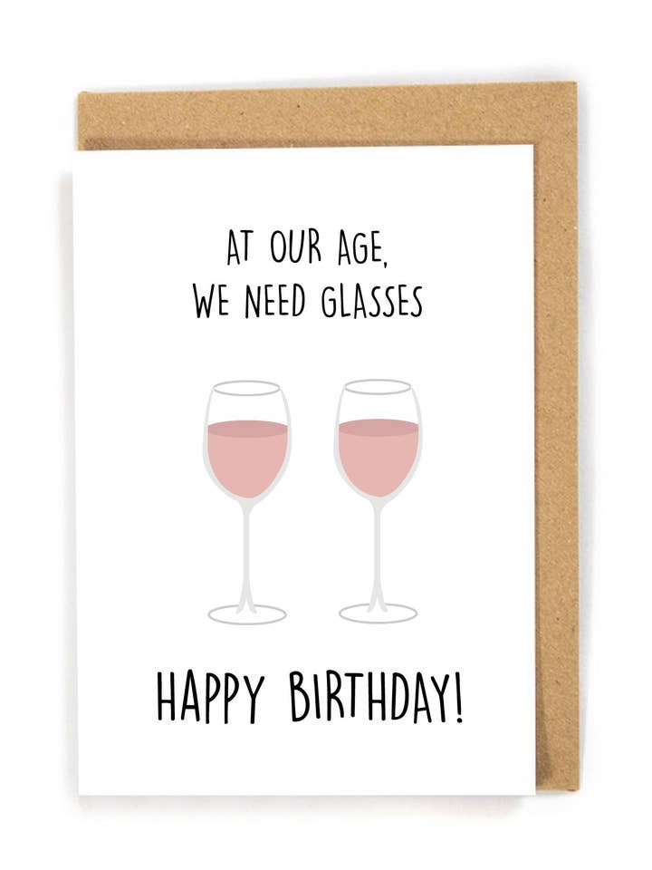 Carte d'anniversaire drôle pour amoureux du vin pour la vente par DensenDesign