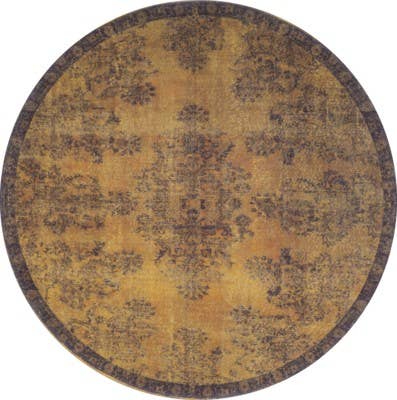 Veer Carpets - Wholesale Area Rug - Yves Round Ochre Rug O160 Cm Sku2080