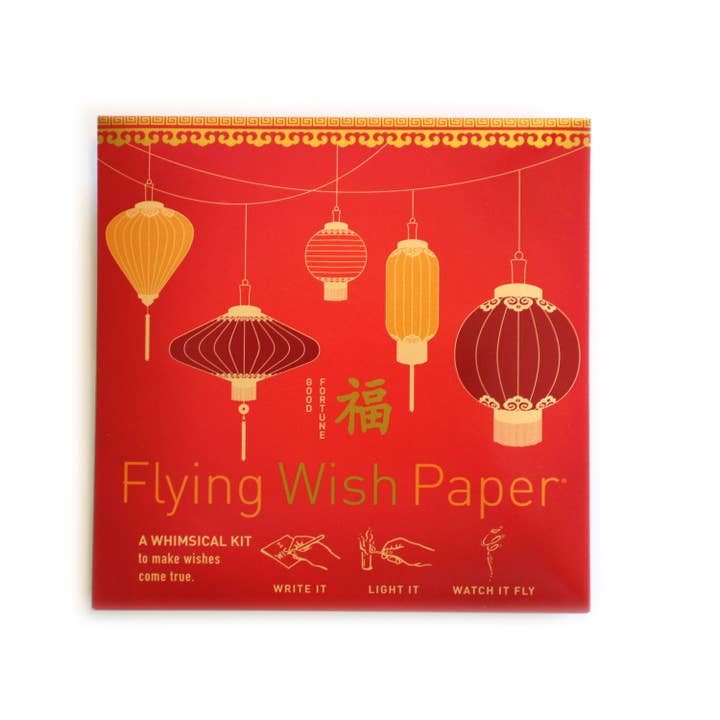 FLYING WISH PAPER ® - Wholesale Good Luck Card - GOOD FORTUNE / Mini Kit / 15 WISH PAPER™ + Accessories2