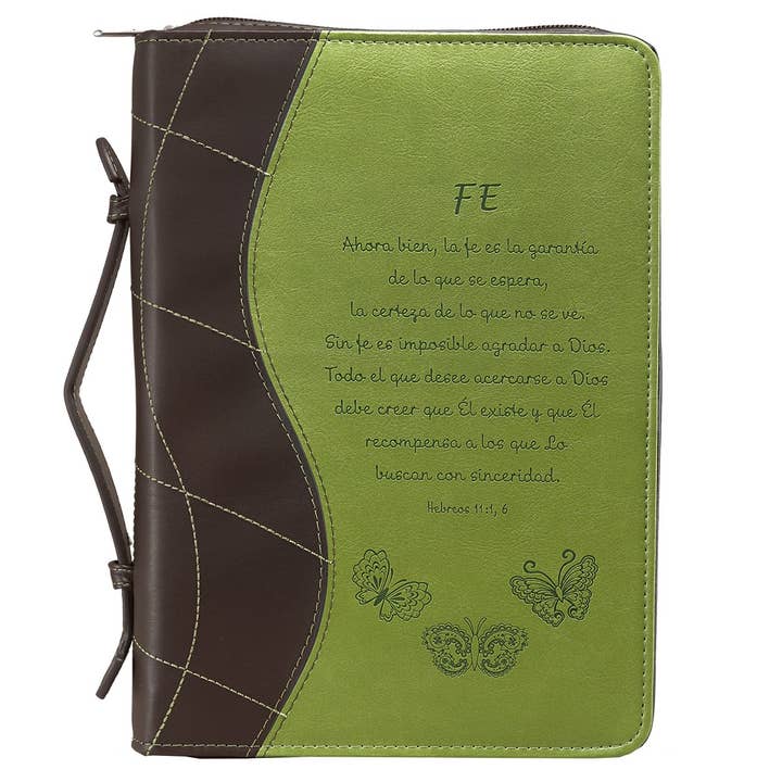 Christian Art Gifts - Wholesale Bible Cover - Forro, Hebreos 11:1,6, verde